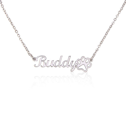 Paw Name Necklace - StarShineBox -