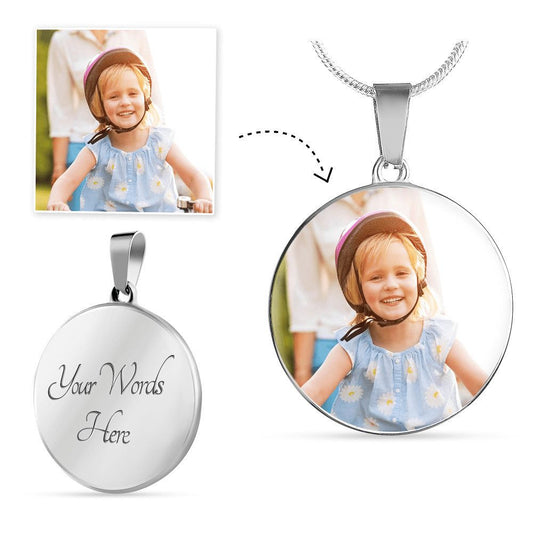 Personalized Circle Photo Necklace - StarShineBox -