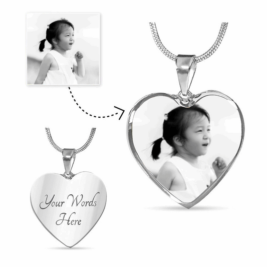 Personalized Heart Photo Necklace - StarShineBox -